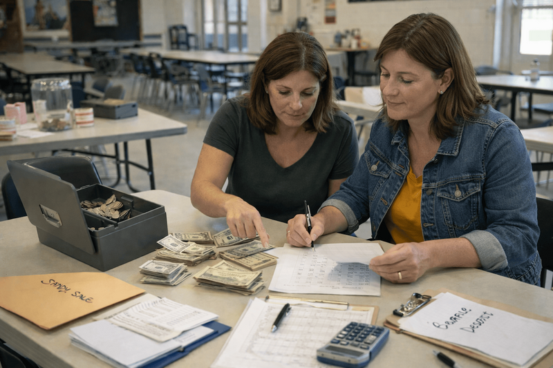 moms counting money