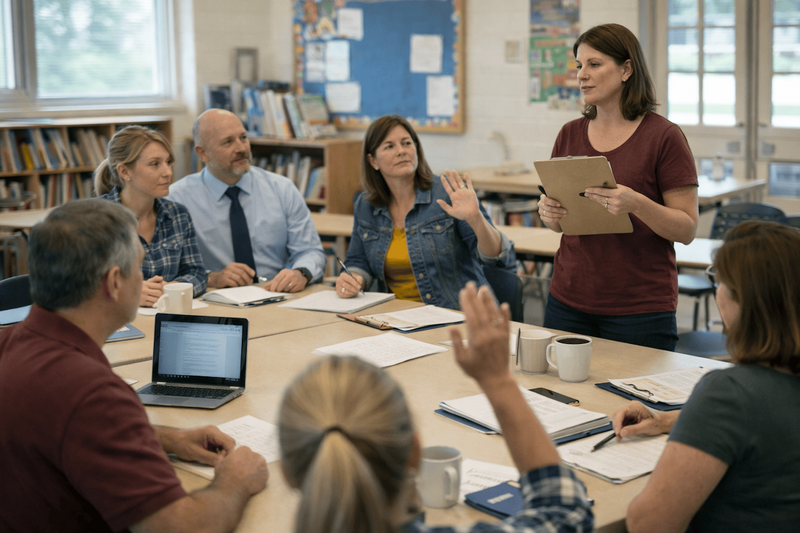 group of parents in a meeting