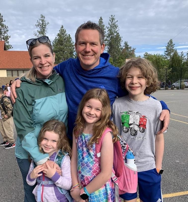 Ben Downey with his family