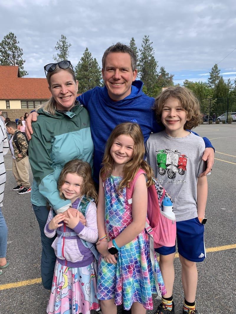 Ben Downey with his family