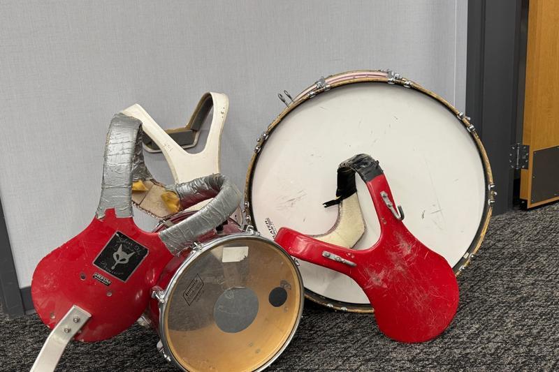 old, beatup drums