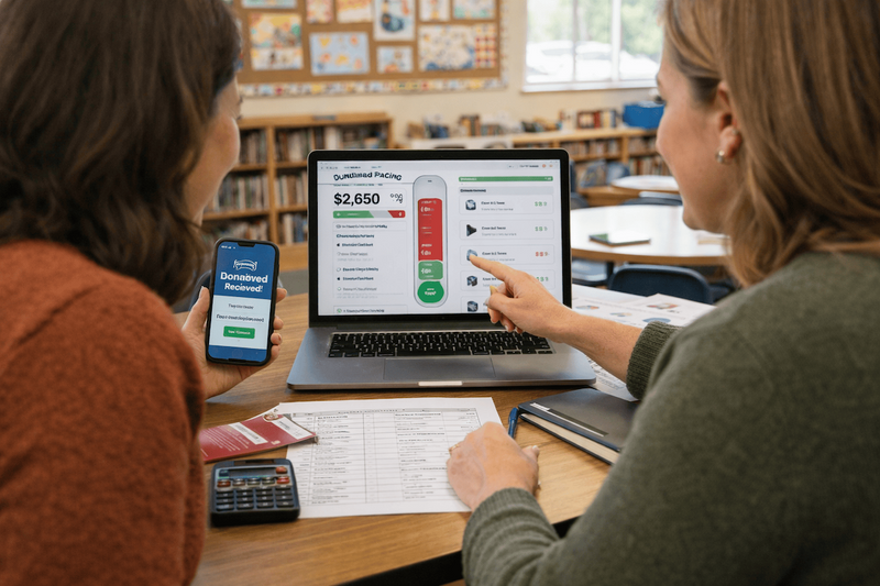 Moms looking at a laptop