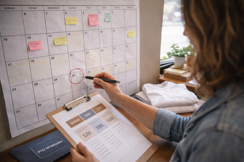 PTO Mom planning an event