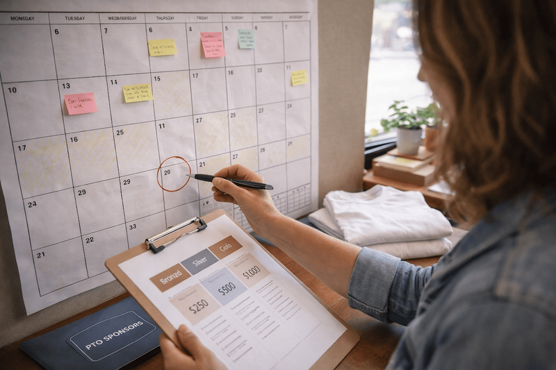 PTO Mom planning an event